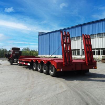 16.5m 80t Capacity Low Bed Semi Trailer With 4 Axles