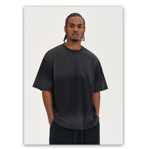 100% Cotton Unisex Oversized Basic Tee tshirt Men's Casual Loose Wash Solid T-Shirts