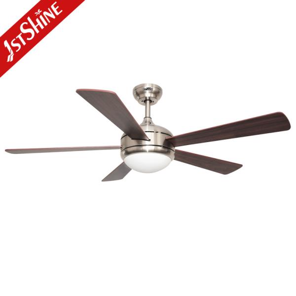 110-240V ventilador de teto com luz e remota decoração de casa Motor de cobre 5 lâminas MDF