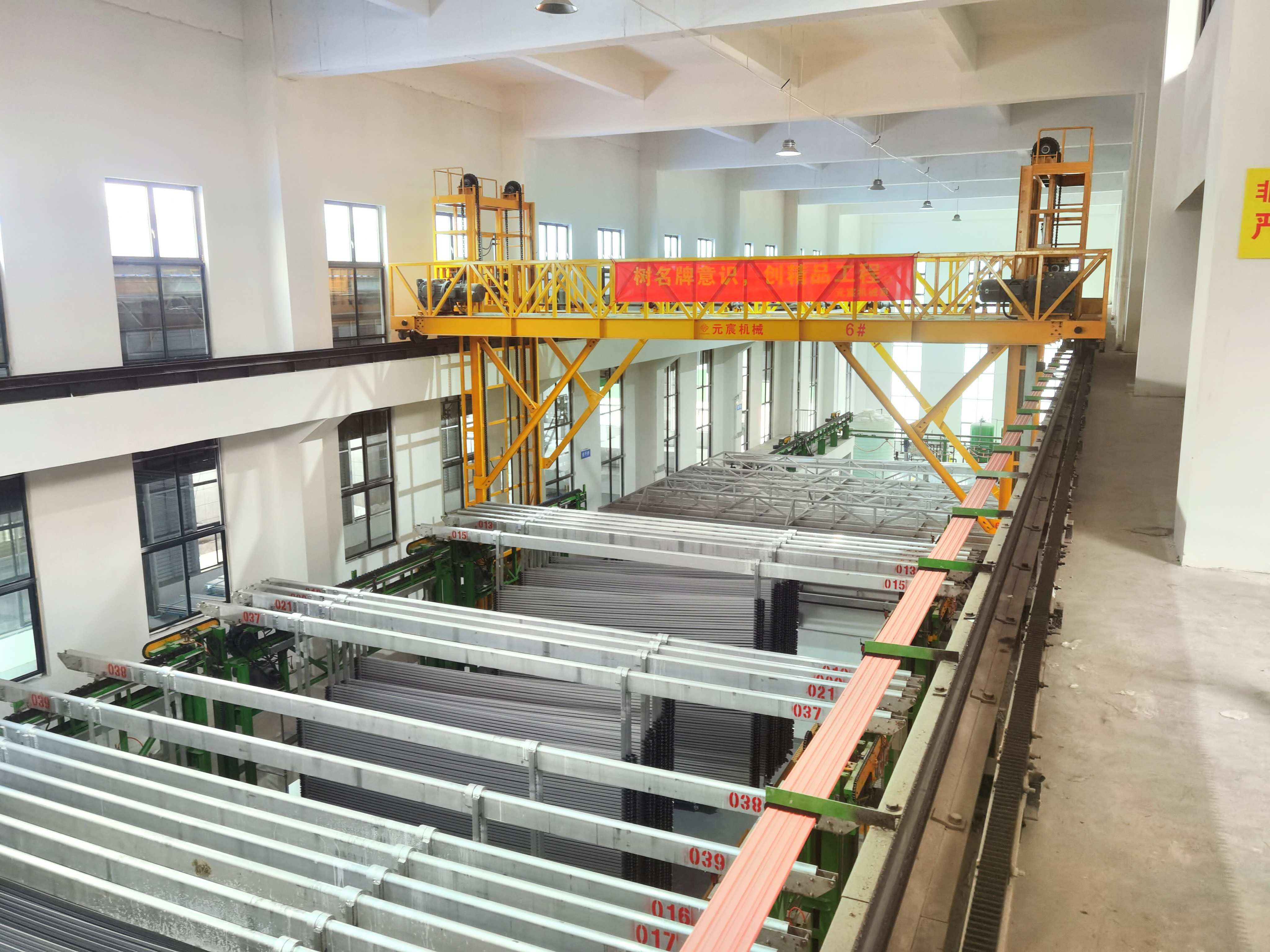 PLC Controlled Aluminum Profile Anodizing Line extrusion finishing plant