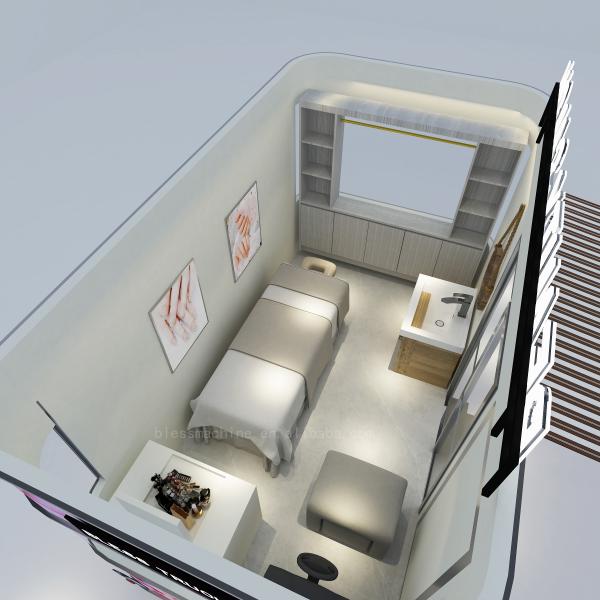 4 Wheels Technology Mobile Beauty Spa Salon Trailer for Dairy Products Long Service Life