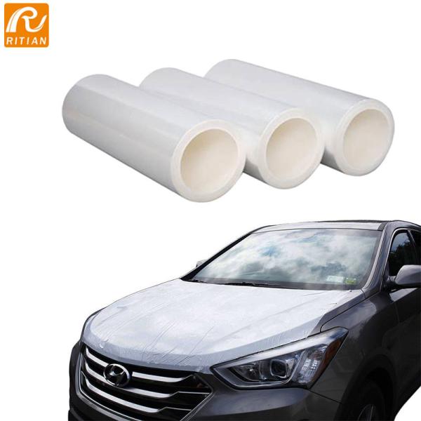 UV Resistant 70 um White Glossy Automotive Protective Film for Car Paint and Vehicle Surface Protection