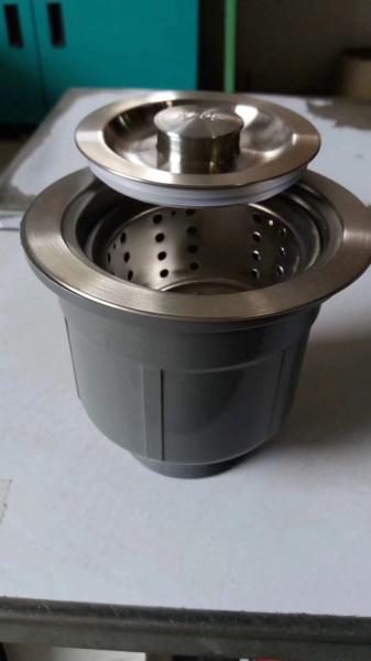 Jogo de aço inoxidável do desperdício do dissipador do banheiro do filtro do dissipador do prato da cozinha 18G
