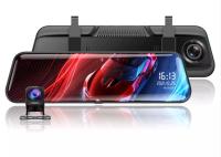 10Inch IPS 2.5D 4K GPS Dash Cam Dash et écran tactile de caméra de recul