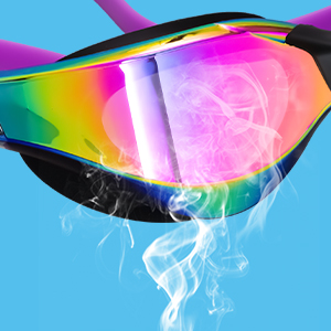 Clear Vision UV Protection Electroplated Swimming Goggles With Hydrophobic Coating