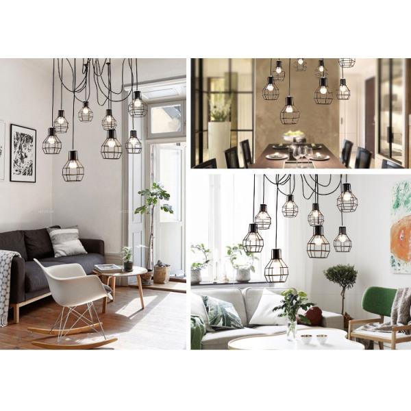 Retro Loft Industrial Chandelier Adjustable E27 Multi Head Lamps Restaurant metal lamp(WH-VP-225）