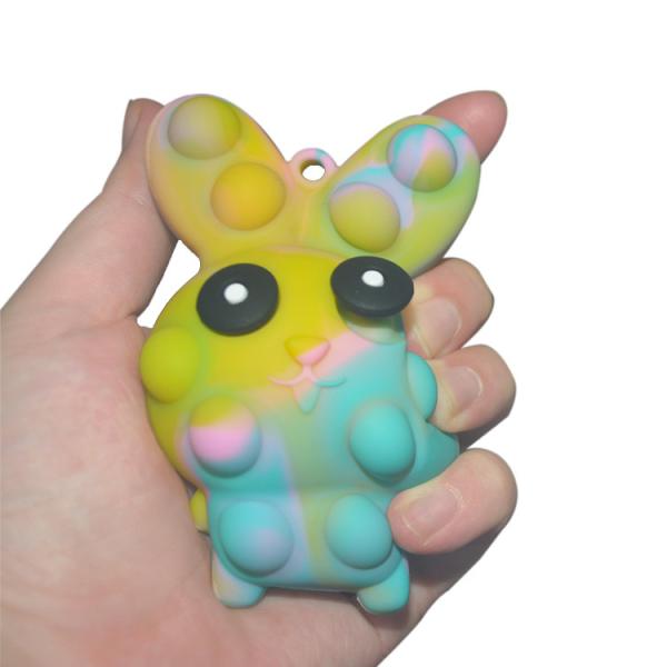 Easter Egg Bunny Pop It Toy , Pinch Eye Bouncing Soft Silicone Pop It Toy
