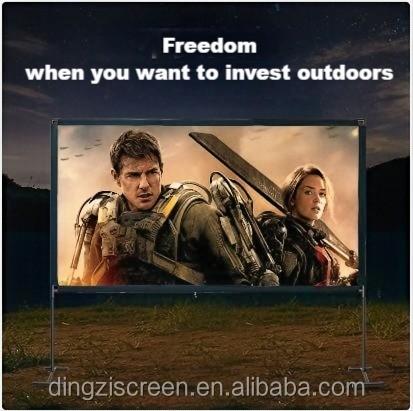 Portable Outdoor Folding Projector Screen 100 Inch / 120 Inch Fast Fold Projector Screens