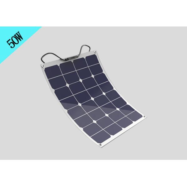 50 Watt Flexible Solar Panel , Sunpower Monocrystalline Silicon Solar Panels System