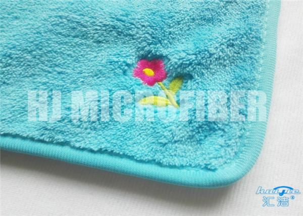 Super Soft And High Water Absorption Factory Direct Blue Printed Microfiber Cleaning Cloth  100%Economy  30X40cm