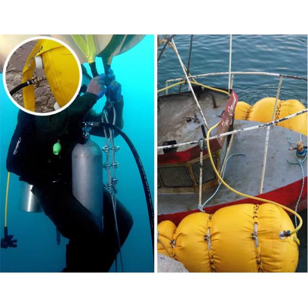 Надувные воздушные подушки для подводного спасания