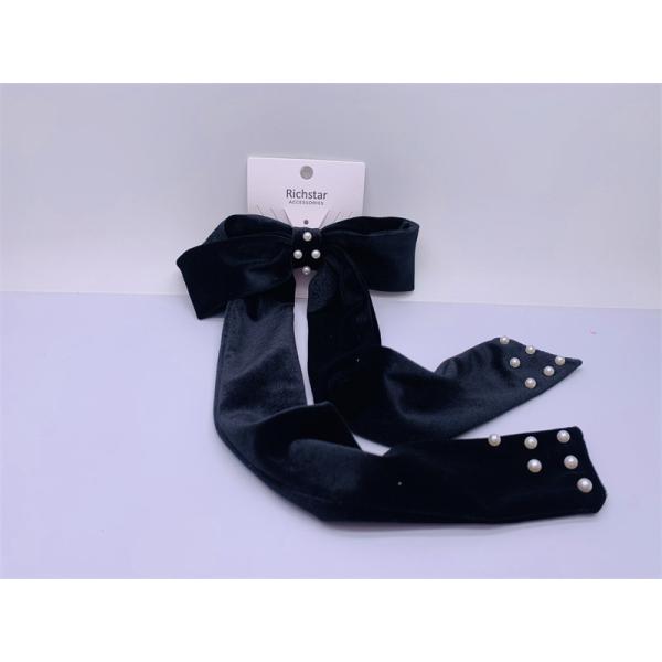 Femmes Enfants Cheveux de velours noir Ruban à voile Multiscene Pour le mariage