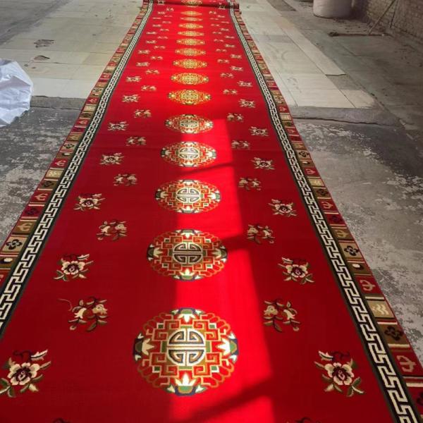 OEM ODM Customized Patterns 4*25 Roll Axminster Mosque Prayer Carpet for Muslim Mosque