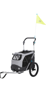 Dog Bike Trailer, Folding Pet Dog Trailer Cart for Bicycle, Bike Cargo Wagon Carrier w/Universal Hitch & 20