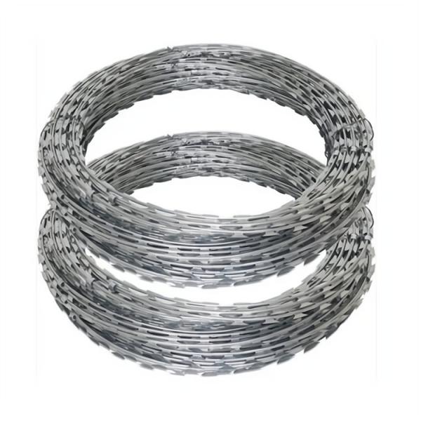 Newest Design Top Quality  Price GI Razor Wire Barrier Concertina Barbed Wire Rolls Used For Airport Security