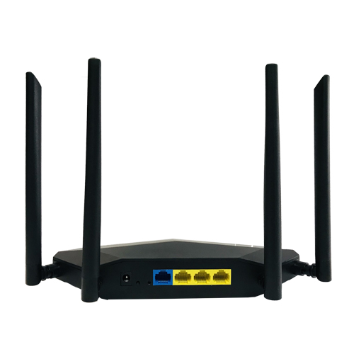 1800Mbps WiFi6 Router Dual Band black Plastic 4 Antennas Mesh WiFi Router