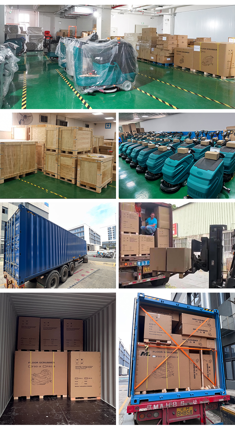860 Power Floor Cleaning Machine Motor Floor Scrubber Machine 1280 800 1000 MM Marble Surface Specifications F50