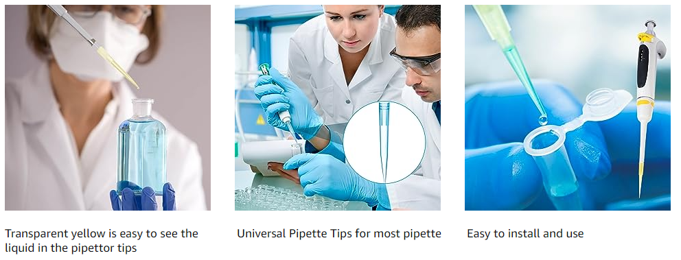 Universal 10ul 200ul 1000ul Color Blue Yellow White Pipette Tips