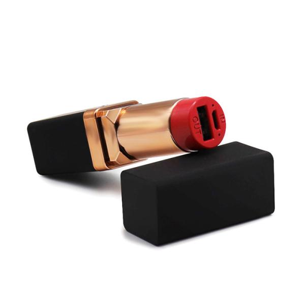 2600mAh Lipstick Charger Plastic Power Bank DC 5V/1A Customization For Gift