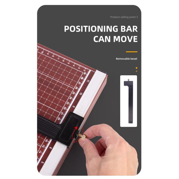 Paper Cutter Professional Design B4 Guillotine Paper Trimmer With Wooden Base