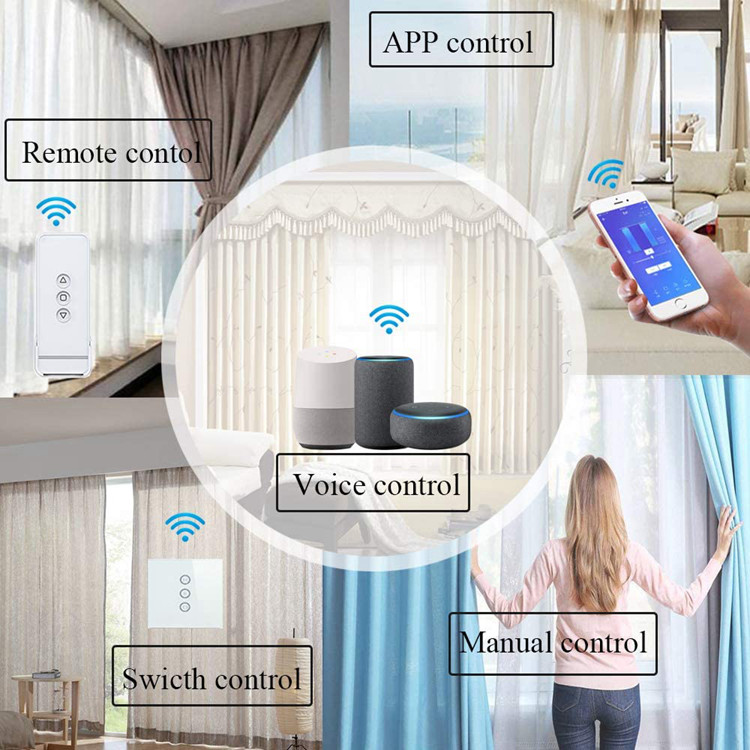 Дома Alexa мотора занавеса системы Drapery дистанционного управления WiFi управление умного ассистентское