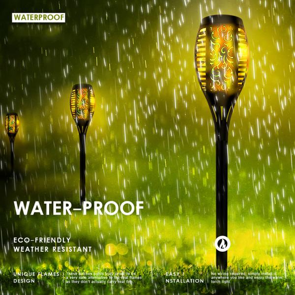 LED Solar Garden Light Flickering LED Landscape IP65 Waterproof Lawn Lamp Path Lighting Solar Outdoor Light