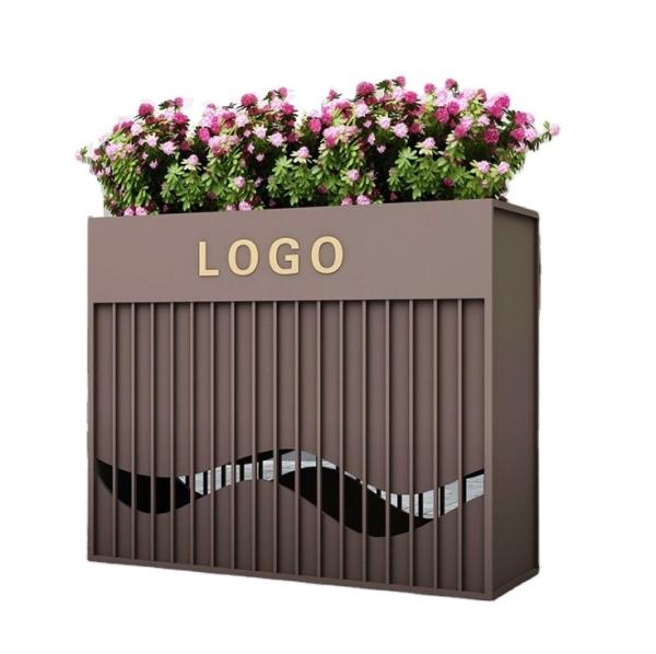Indoor wedding decoration stainless steel mirror flower pot with stand