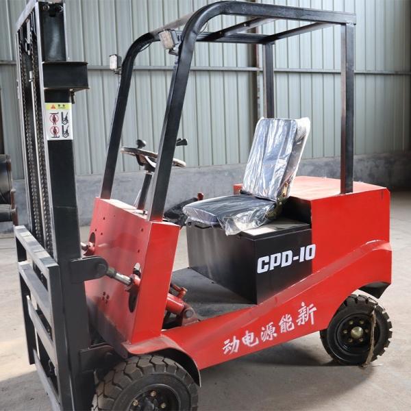 Full Free Lift Warehouse Electric Forklift Solid Tire 3 Stage Mast AC Controller 48V/400Ah Battery