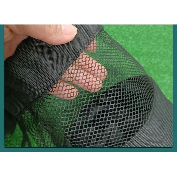 Polyester Sports Drawstring Bag Mesh Pocket Net Pouch For Storage Golf Tennis Ball