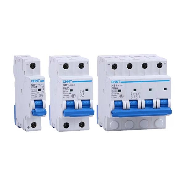 Pv Dc Miniature Circuit Breaker 1P 2P 4P 500V Photovoltaic Breaker 1A~63A CE RoHS