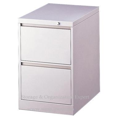 Arquivo Lockable da gaveta do metal branco dois, armários de armazenamento pequenos do arquivo do metal 