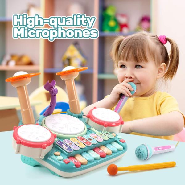 Age Range 2 to 4 Years Children's Toy Drums for Young Children's Musical Instruments