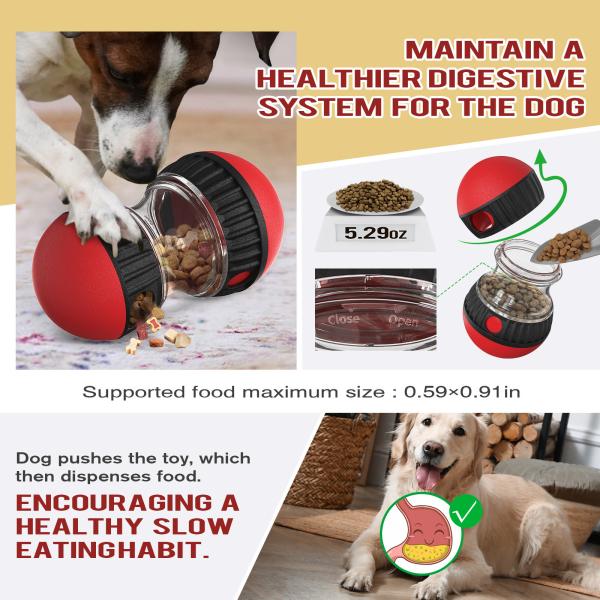 Interactive Rotating Treat Dispenser Dog Toy – Keep Pets Engaged, Durable Plastic, Bulk Pet Supplies