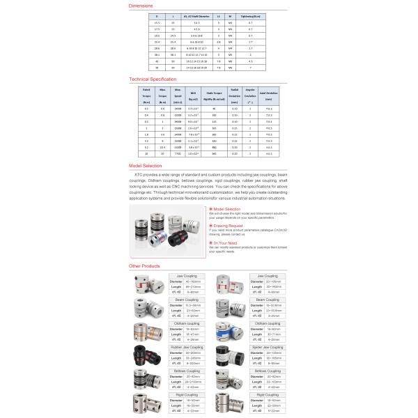 Anodizing Silver Aluminum Shaft Coupling 50mm Spiral Beam Coupling