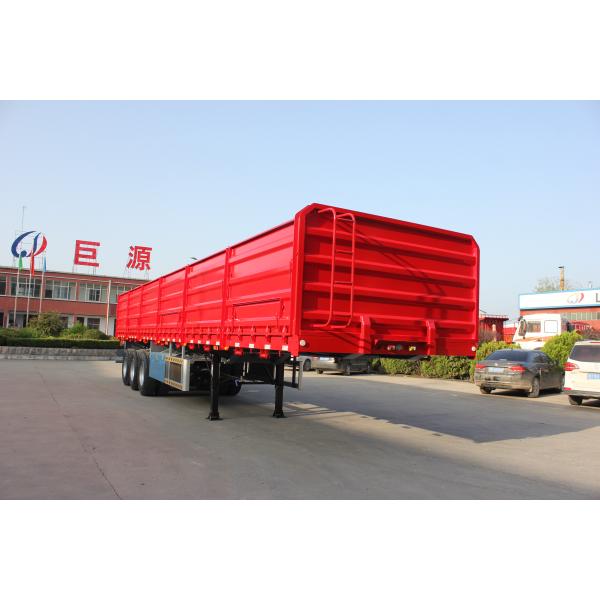 4 оси 40-60 тонн падающей боковой стены ограждения полуприцеп для транспортировки песка