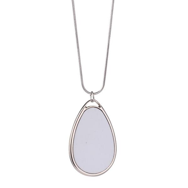 Custom Picture Necklace Teardrop Shape Metal Necklace DIY Sublimation Necklace Blanks