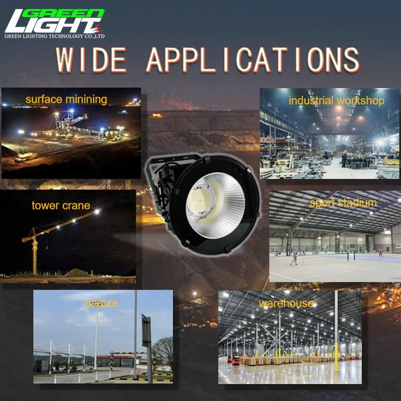 IP66 LED High Bay Light 200W 500W Super Bright Industrial Warehouse Stadium Crane Gym Outdoor Flood Lamp
