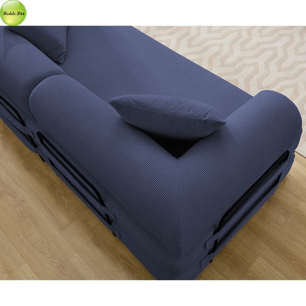 Multiple Combinations Striped Fabric Sofa Bed For Living Room Furniture Vacuum Packed Floor Compression Sofa Bed Couch