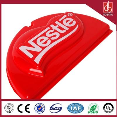 Advertisng outdoor light 3D acrylic square billboard for wholesale;luxury standard for exp