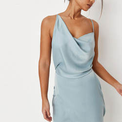 Anti Wrinkle Elegant Summer Dresses Asymmetric Customized Dinner Dresses