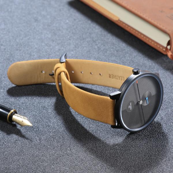 Месяца гарантии дозора нержавеющей стали кварца верхнего сегмента Унисекс минималистские 12