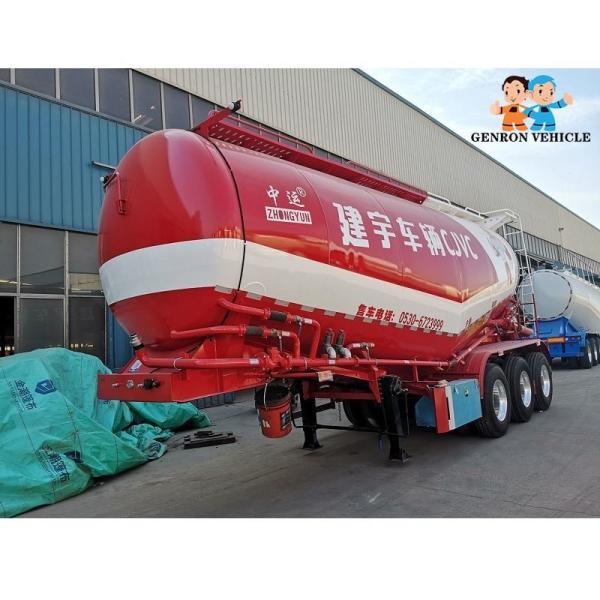 3 Axles 45 Cbm 60t 70T Air Suspension Bulk Powder Wheat Flour Tanker Trailer for Sale Export to Sudan Zambia Ghana Nepal