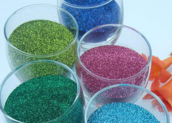 Colorful Shinty Hexagon Glitter Powder Non - Toxic Top Grade For Dye Fabric