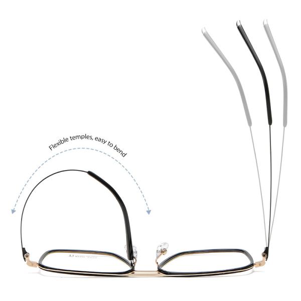 Vidros claros do titânio do acetato da lente, OEM unisex dos vidros do quadro do metal