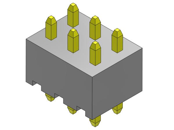 TIPO duplo do MERGULHO da fileira de Pin Header Connector 2.54mm - 2 *2 PIN To 2*40PIN H=4.3MM