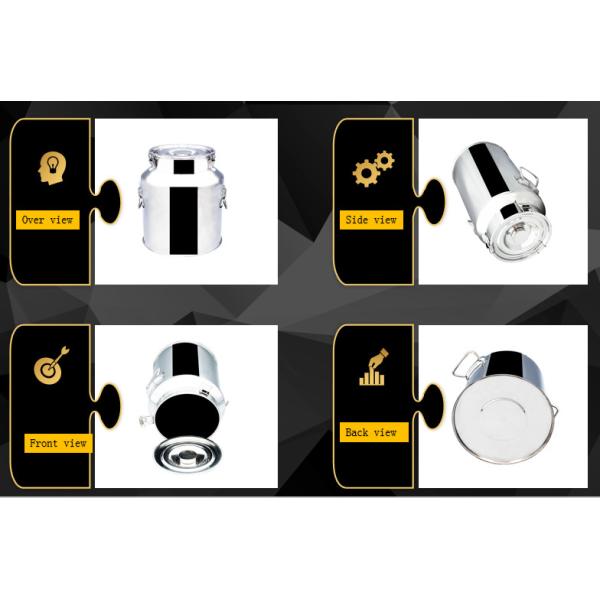 ведро молока нержавеющей стали меда SS 304 заквашивания 15L алюминиевым отполированное зеркалом