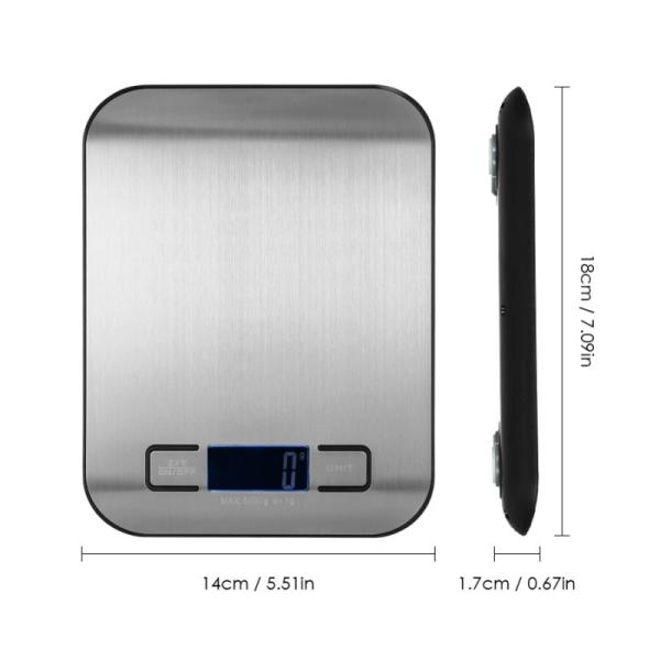 Customized Service Supported High Accuracy 1g/Max. 5000g Ceramic Electronic Digital Kitchen Scale for One Stop Shopping