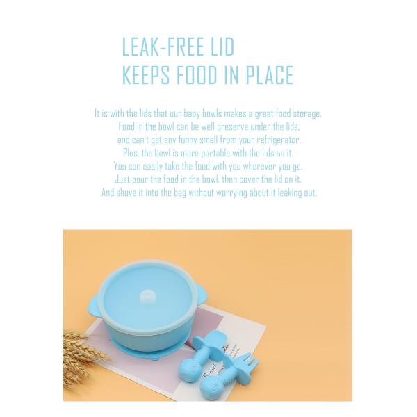 Food Degree Baby Silicone Food Bowl Suitable For Dishwasher FDA Approved