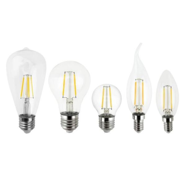 Warm White Led Filament Bulb 2700k 600lm 60mm For Residential Interior Lighting