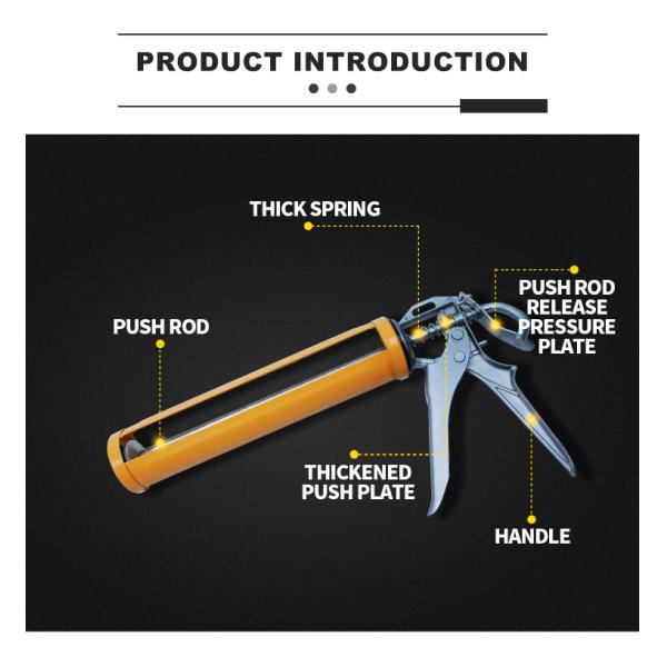 Manual Semi Circle Caulking Gun Silicone Polyurethane Sealant Gun 300ml Industrial Grade
